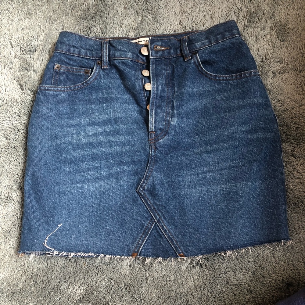 Reformation Cherry Jean Skirt Size 24